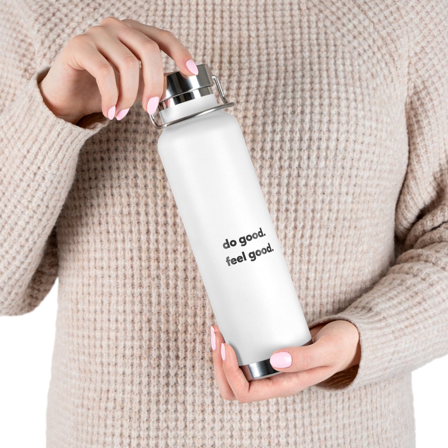 do good. feel good. Copper Vacuum Insulated Bottle, 22oz