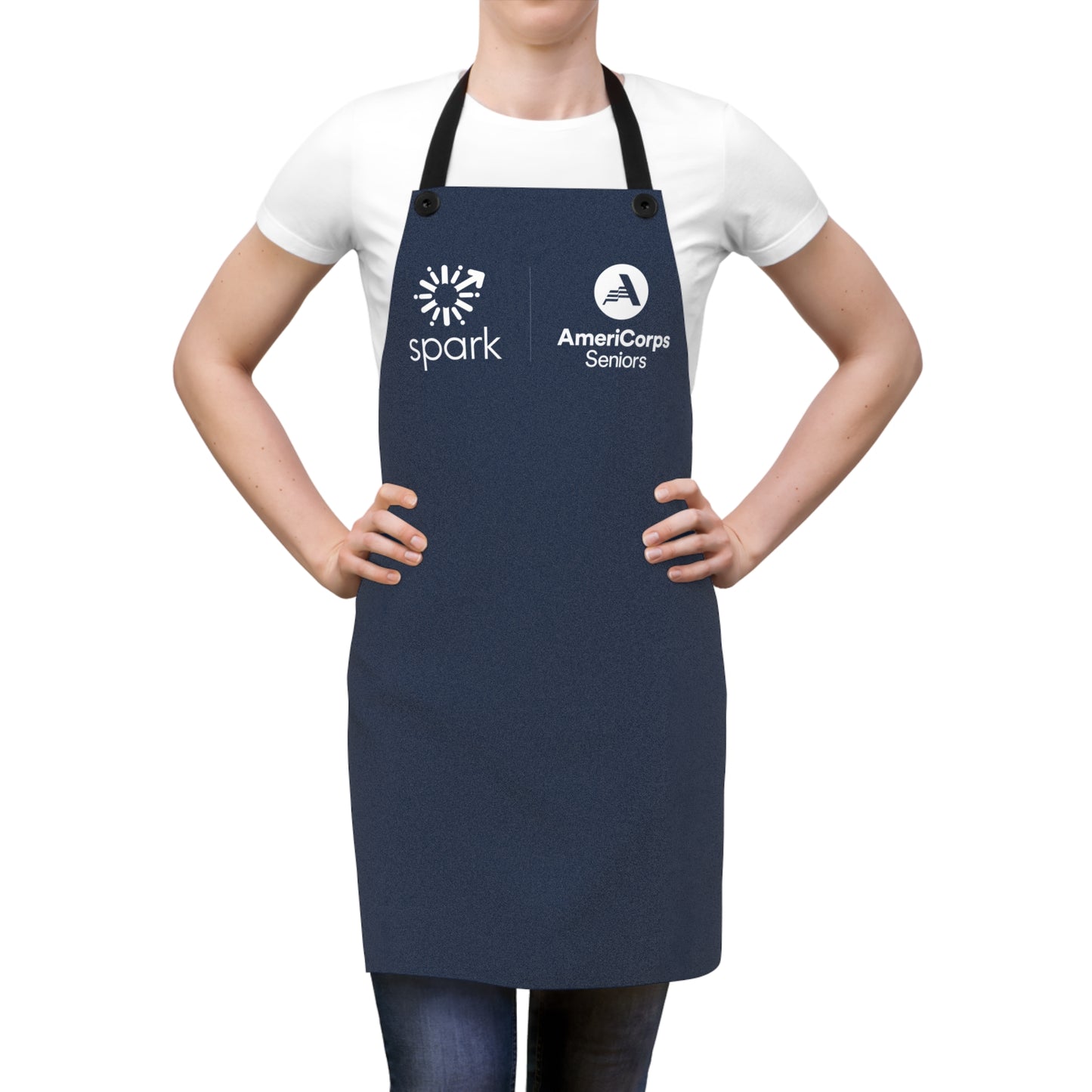 Navy Blue AmeriCorps Seniors + Spark Apron