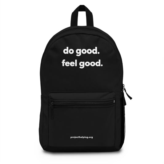 do good. feel good. backpack